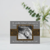 ウォーム自然ウズゴールデンイエローグレーブラック結婚ズ インビテーションポストカード (スタンド正面)