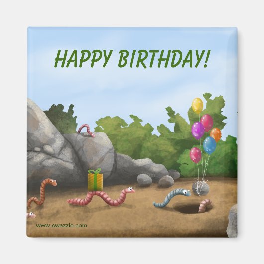 ウォーム誕生日磁石 マグネット (正面)