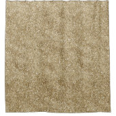 ウォーム金ゴールドグラムグリッターグリッツ      シャワーカーテン (正面)