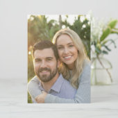 ウォーム ブルー グレー フォト 招待状 (スタンド正面)