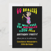 ウォーメンスおもしろいバースデーパーティ招待状 招待状 (正面)