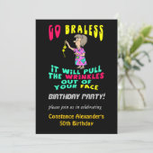 ウォーメンスおもしろいバースデーパーティ招待状 招待状 (スタンド正面)