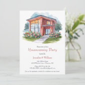 ウォーモダンターカラーハウス引っ越し祝いパーティーパーティー 招待状 (スタンド正面)