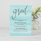 ウォーモダンターカラーブルーグラードタイポグラフィ 招待状 (スタンド正面)