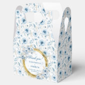 ウォーモダンターカラーボホパステルブルー金ゴールドズ結婚 フェイバーボックス (オープン)