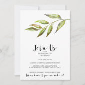 ウォーモダンターカラー近所カクテルパーティー 招待状 (正面)