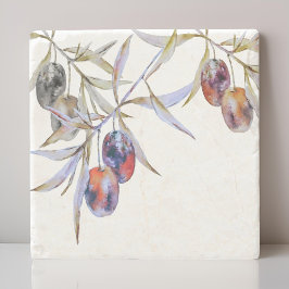 ウォーモダンタ素朴ーカラーオリーブブランチ ストーンコースター