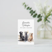 ウォーモダントカラーペットシッタードッグウォーカートレーナー 名刺 (スタンド正面)