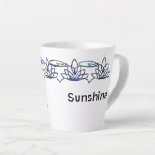 ウォーモダントリリーパーソナライズされたラテマグ カフェラテマグ (右アングル)