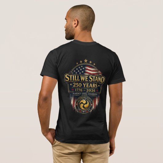 ウォーリアーズ・パス 依然立ち続ける 250周年記念Tシャツ Tシャツ (裏面フル)