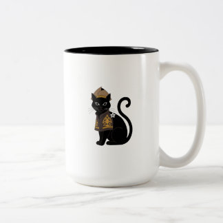 ウォーリアーブラックキャットコーヒーマグ ツートーンマグカップ