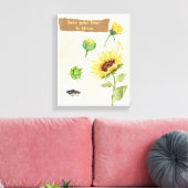 ウォールやる気を起こさせるアート – 時間をかけて開花 キャンバスプリント (インサイチュ (リビング))