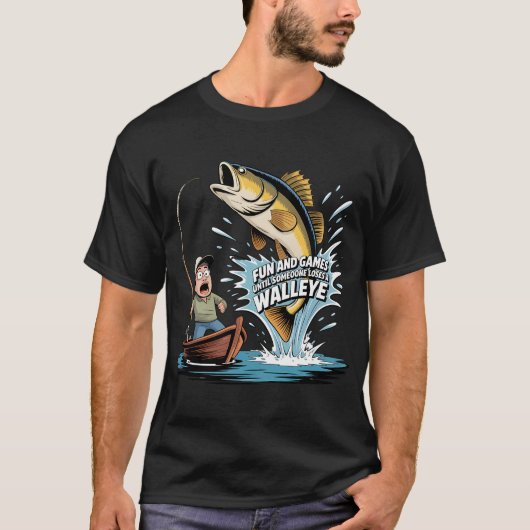 ウォールアイを失くすまで楽しく遊ぼう ウケる Tシャツ (正面)