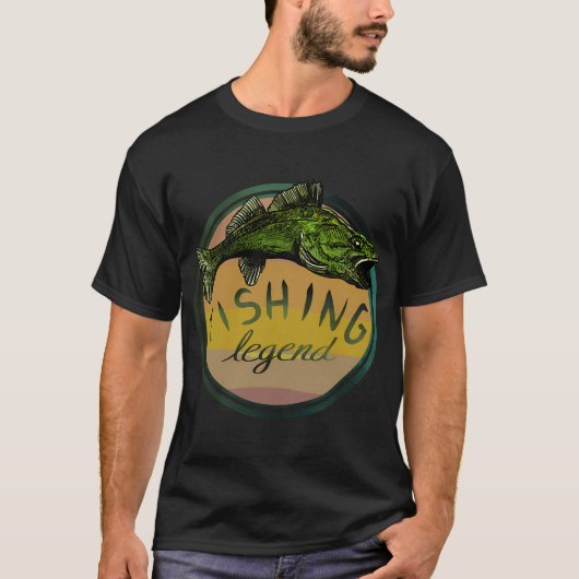 ウォールアイ フィッシング レジェンド Tシャツ (正面)