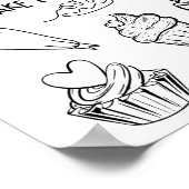 ウォールアートになるまで焼く ポスター (角)