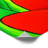 ウォールアートの花 ポスター (角)