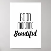 ウォールアートやる気を起こさせる引用文 – グッドモーニング ポスター (正面)