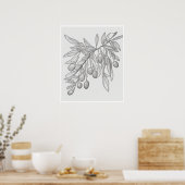 ウォールアートオリーブの木のポスター ポスター (キッチン)