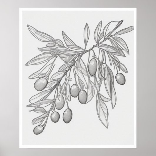 ウォールアートオリーブの木のポスター ポスター (正面)