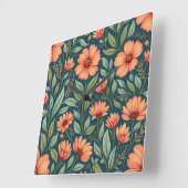 ウォールアートクロック スクエア壁時計 (傾斜)