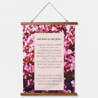 ウォールアートスクロール「救いは神与えだ」 吊り下げ型タペストリー