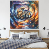 ウォールアートスタイルバイトレアルコレクションウッドアート キャンバスプリント (インサイチュ (寝室))