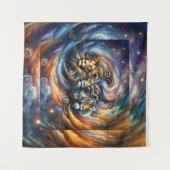 ウォールアートスタイルバイトレアルコレクションウッドアート タペストリー (正面(横))