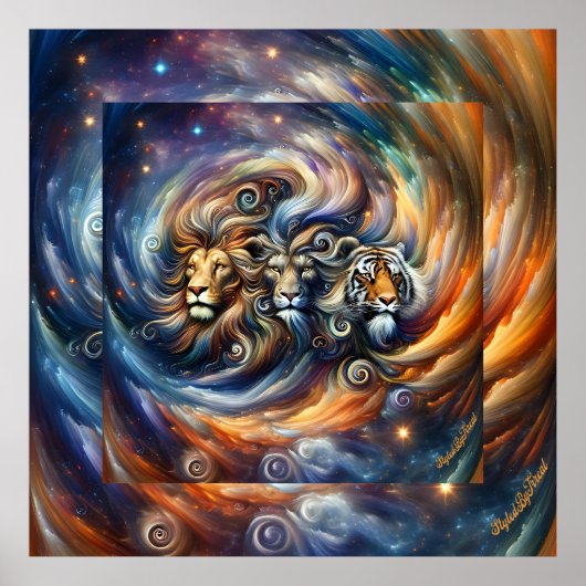 ウォールアートスタイルバイトレアルコレクションウッドアート ポスター (正面)