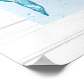 ウォールアートビーチ海ショアホエールタートルシーホース ポスター (角)