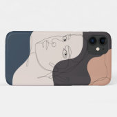 ウォールアートボホアートウーマンラインアートの創造性 Case-Mate iPhoneケース (裏面(横))