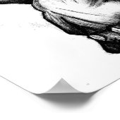 ウォールアートポスターラブ引用文と木炭スケッチ ポスター (角)