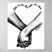 ウォールアートポスターラブ引用文と木炭スケッチ ポスター (正面)