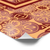 ウォールアートポスター桃と鳩 ポスター (コーナー)