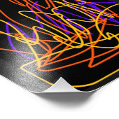 ウォールアートポスター、オリジナルネオンアートデザイン、カラー フォトプリント            (角)