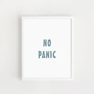 ウォールアートレタリング「No panic」おもしろいポスター ポスター