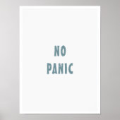 ウォールアートレタリング「No panic」おもしろいポスター ポスター (正面)