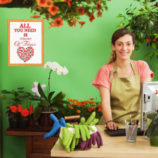 ウォールアート必要なのはバケツの花だけ フォトプリント           