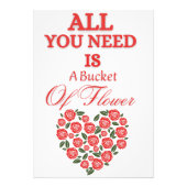 ウォールアート必要なのはバケツの花だけ フォトプリント            (正面)