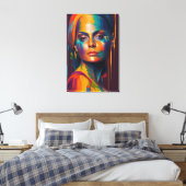 ウォールアート絵を描デコール用の女性のポートレート キャンバスプリント (インサイチュ (寝室))
