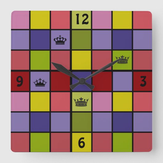 ウォールアート&デコル>時計 スクエア壁時計 (正面)