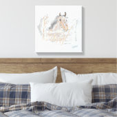 ウォールアート：フィールド内の馬の放牧 キャンバスプリント (インサイチュ (寝室))