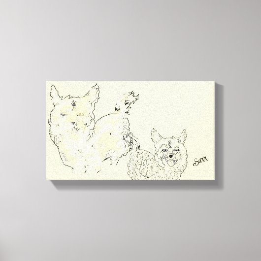 ウォールアート：仲間 キャンバスプリント (正面)