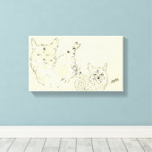 ウォールアート：仲間 キャンバスプリント (インサイチュ (ウッドフロア))