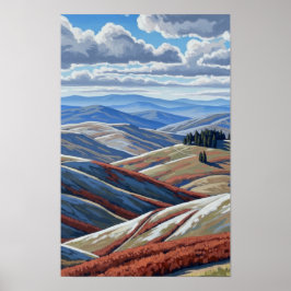 ウォールアート。静かな丘。 ポスター