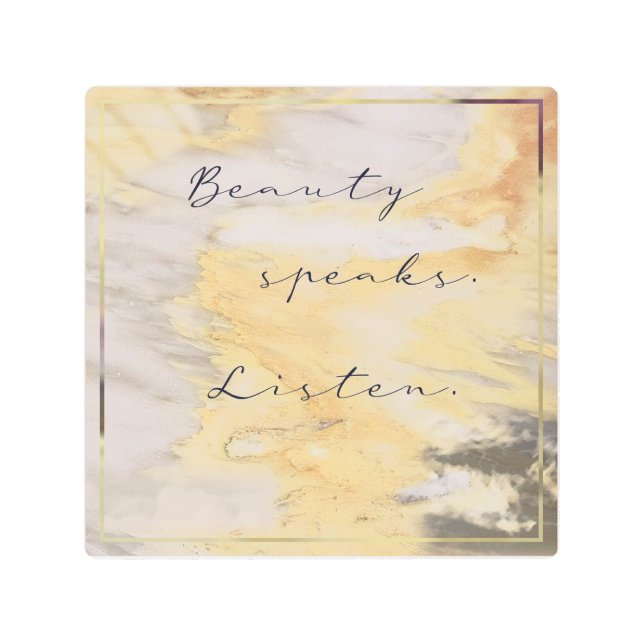 ウォールアート、8 x 8インチ。 メタルプリント (正面)