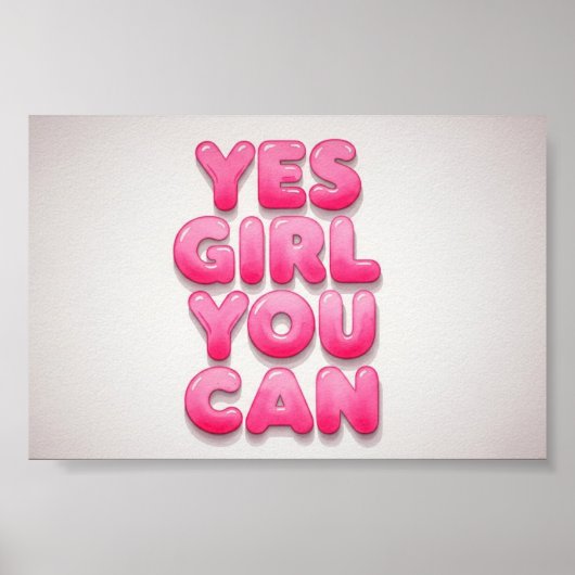 ウォールアートYesユーカブルガール ポスター (正面)