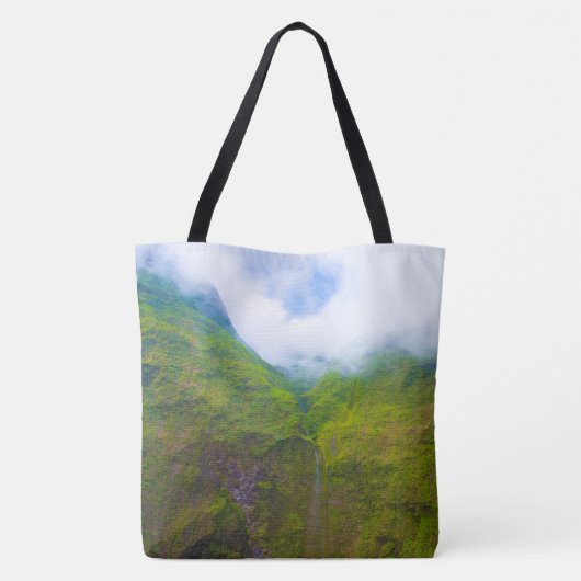 ウォールオブティアーズ、山ワイアレアル、ハワイアンビーチバッグ トートバッグ (裏面)