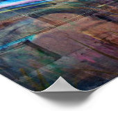 ウォールカラフルグラフィティイラストレーション ポスター (角)