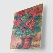 ウォールクロックアンヘイ絵画ズレッド美しい スクエア壁時計 (傾斜)