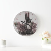 ウォールクロックオプト2かご（ワインと葡萄の大きいC） ラージ壁時計 (ホーム)